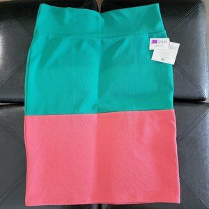 LuLaRoe Cassie Colorblock Pencil Skirt -XLarge